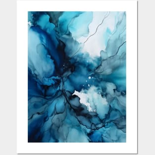 Marine Marvel - Abstract Alcohol Ink Art Posters and Art